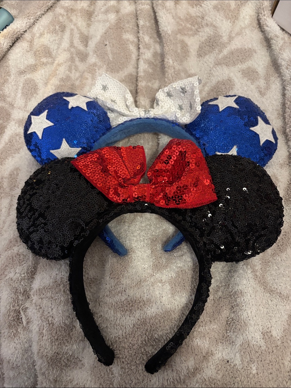 Disney Sequin Minnie Ear Headbands - Black, Red, Blue & White